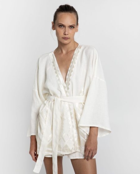 KIMONO SHORT FEATHER BELT